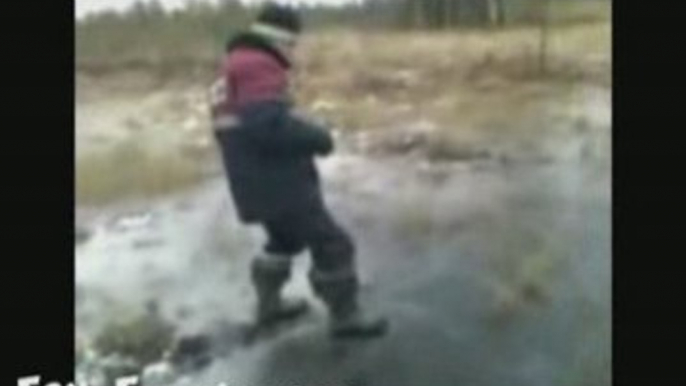 Big Bloke Falls Through Ice Fail