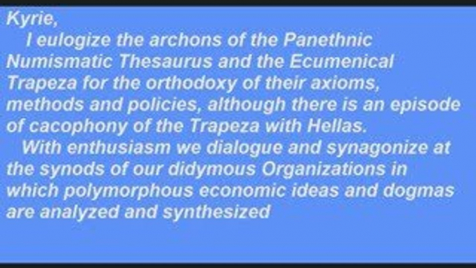 Universal hellinic language-speech of Xanophon Zolotas 1957