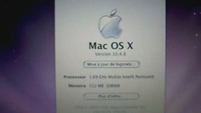 Mac OS X sur un portable Toshiba TECRA 9100