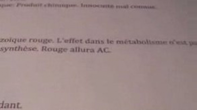 LLP - 08-01-29 - Additifs Alimentaires Poison - Chewing Gum