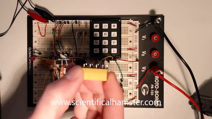 Make: Electronics - Experiment 20 (Building an electronic lock combination)