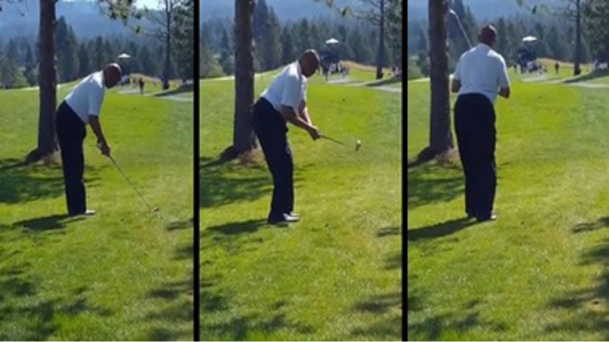 Charles Barkley Has A Busted Ass Golf Swing