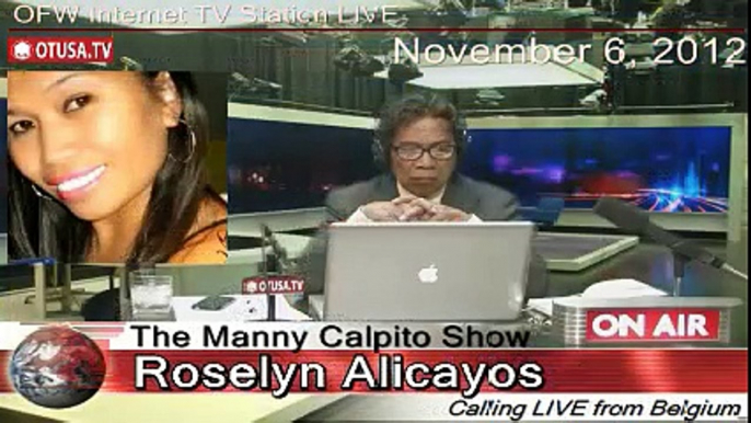 OFW Life in Belgium story by Roselyn Alicayos_ November 6, 2012_ The Manny Calpito Show