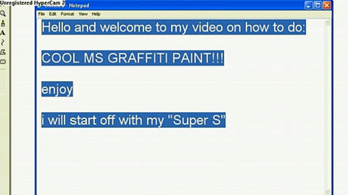 How to do good graffiti on ms paint!