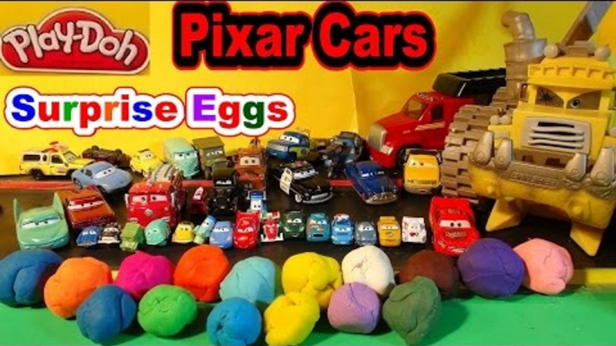 Disney Pixar Cars 16 Play Doh Surprise Eggs with Eggs made using Play Doh with Lightning mcQueen