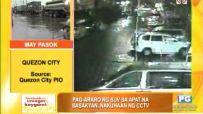 Caught on cam: SUV rams 4 parked cars in Manila