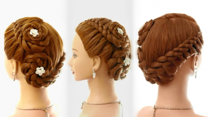 Easy 4 Strand Braid Updo