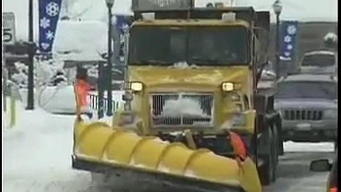 Snow Plow Plowing Snow