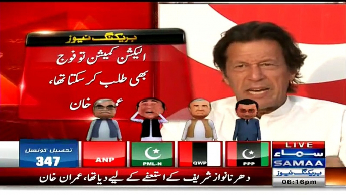 Election Commission Is Fully Responsible For This Mismanagement:- Imran Khan Press Conference - 31st May 2015