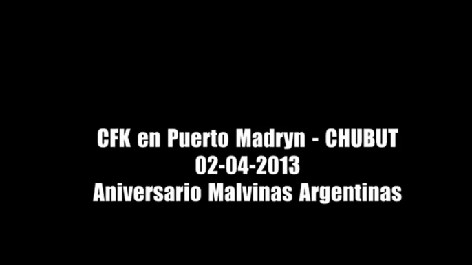 CFK en Puerto Madryn. Cristina Acto Malvinas Argentinas 2013