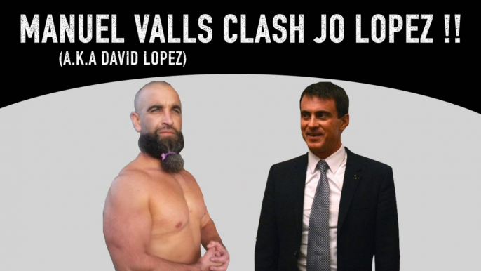 Parodie " Clash des Gitans " Manuel Valls (alias David Lopez) Clash Joe Lopez en meeting " Clash of gitan "