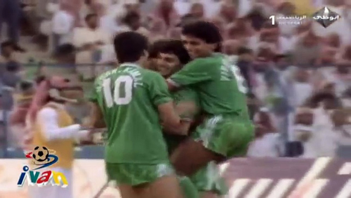 اهداف مباراة العراق 2-0 السعودية كآس الخليج التاسعة - 1988