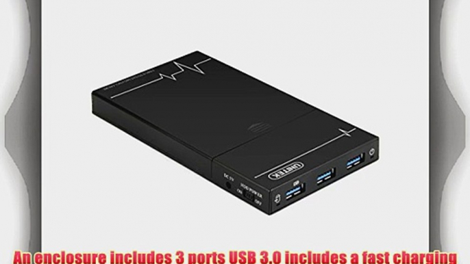 [2 in 1]UNITEK USB 3.0 SATA6G Hard Drive Enclosure Case (SATA-I/II/III Supported)  3 Port USB3.0