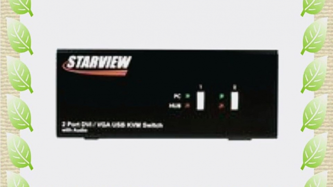 StarTech.com 2 Port DVI VGA Dual Monitor KVM Switch USB with Audio