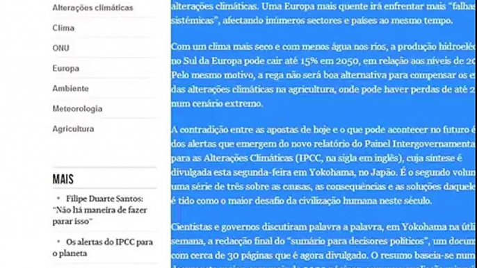 (ALERTA) Alterações climáticas vão limitar barragens e regadio no Sul