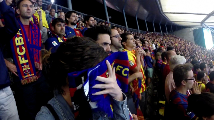 Final del partit (gol de Neymar) des de la graderia - Juve v Barça Champions 2015