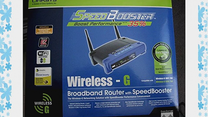 LINKSYS Wireless-G 2.4 GHz 54 Mbps Broadband Router w Speedboost WRT54GS ver.1.1