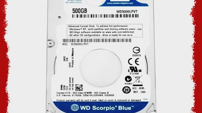 Western Digital Bare Drives 2.5 Inch Low Profile 5400 RPM SATA II 8MB Cache 500GB Mobile Hard