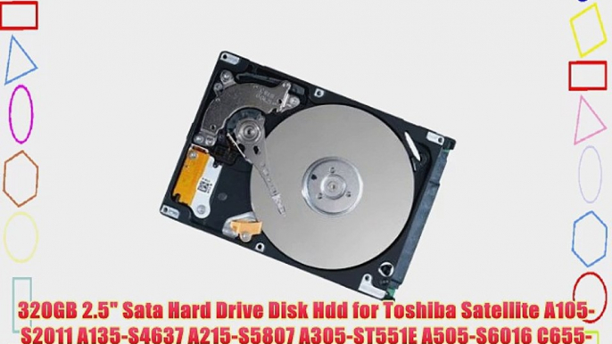 320GB 2.5 Sata Hard Drive Disk Hdd for Toshiba Satellite A105-S2011 A135-S4637 A215-S5807 A305-ST551E