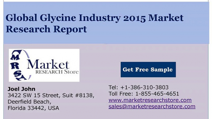 Global_Glycine_Industry_2015_Market_Research_Repor