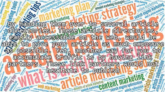 Be Seen In Article Marketing