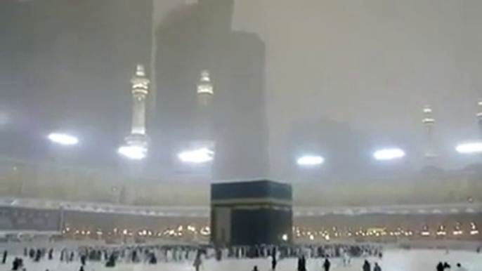 Beautiful View of Rain in Khana Kaba