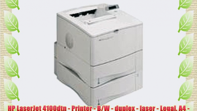 HP LaserJet 4100dtn - Printer - B/W - duplex - laser - Legal A4 - 1200 dpi x 1200 dpi - up