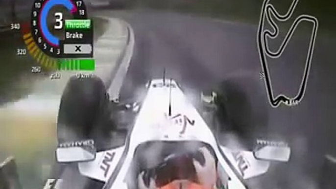 Rubens Barrichello Pole Interlagos 2009 - Onboard Rain