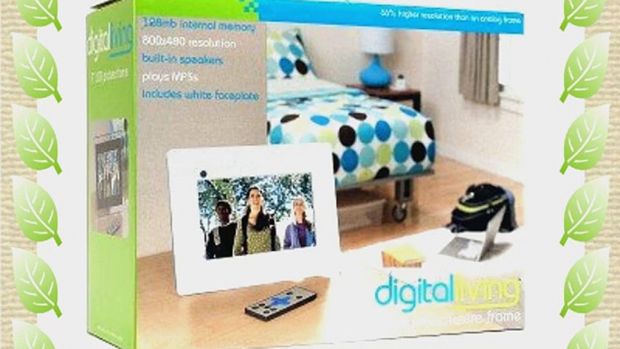 Digital Living 7??TM??TM DPF-7705TT 128MB Widescreen 800x480 Digital Photo Frame