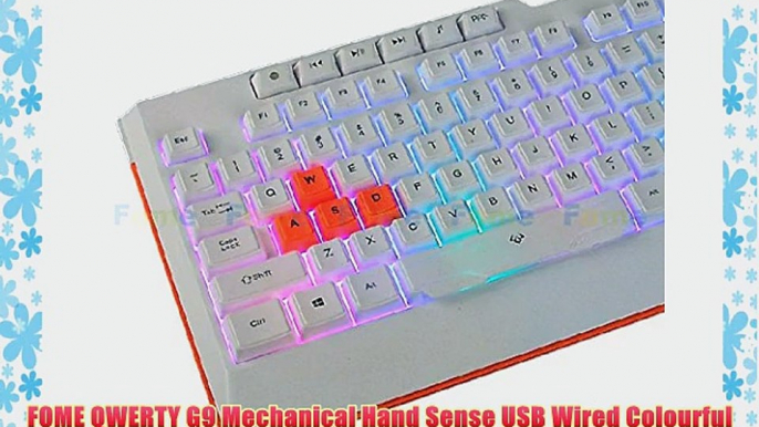 FOME QWERTY G9 Mechanical Hand Sense USB Wired Colourful Backlit Keyboard Ergonomics Mute Gaming