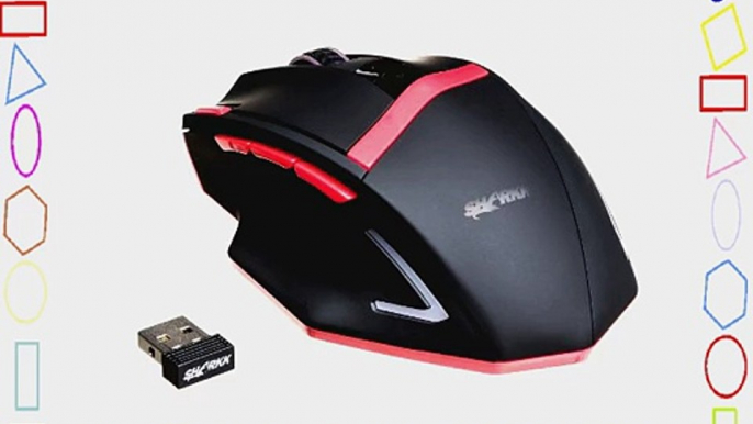 SHARKK? Wireless Gaming Mouse 2400 DPI High Precision Optical Mouse for PC 9 Buttons 12 Month