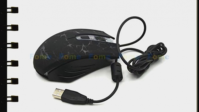 FOME A-jazz Dark Knight 6d Wired USB Optical Professional Gaming Mouse with 7 LED Backlit Multimedia