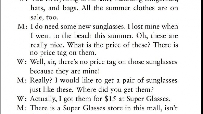 Listening Practice Through Dictation 1 - Unit 28 Shopping (Repeat 10 times)