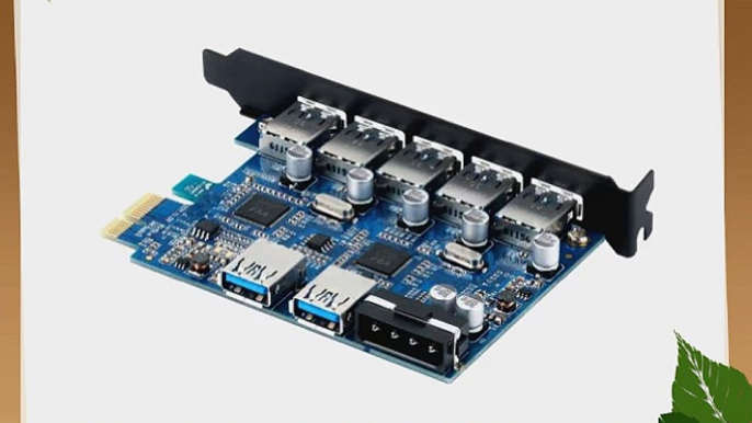 iDsonix? Uspeed PCI-E to USB 3.0 7 Port Express Card Expansion Card Interface with Fully Integrated