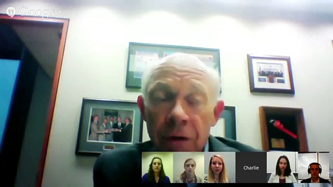 Charlie Peters and Engineers in Leadership Google Hangout: Advice for Millennials
