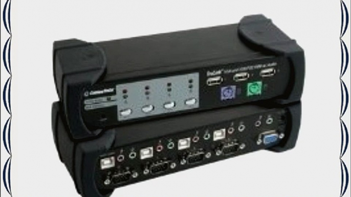 Cables To Go 35566 TruLink 4-Port VGA/USB 2.0 and PS/2 KVM Switch with Audio and Cables