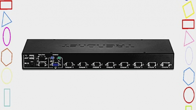 TRENDnet 8-Port USB/PS2 Rack Mount KVM Switch with On Screen Display TK-804R