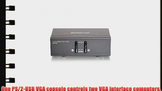 IOGEAR 2 Port VGA KVM Switch PS2 and USB (GCS1722)