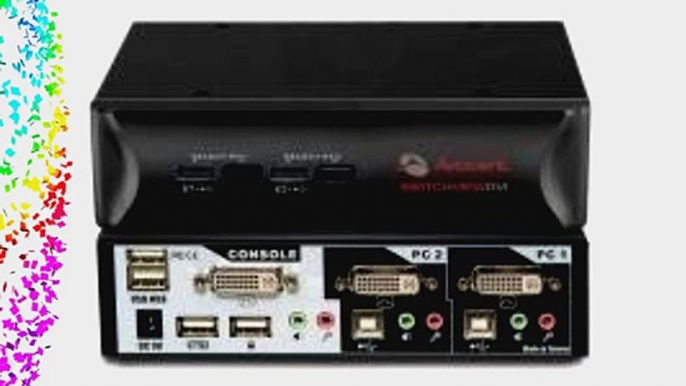 Switchview DVI 2-Port USB KVM Switch USB 2.0 Hub with Audio