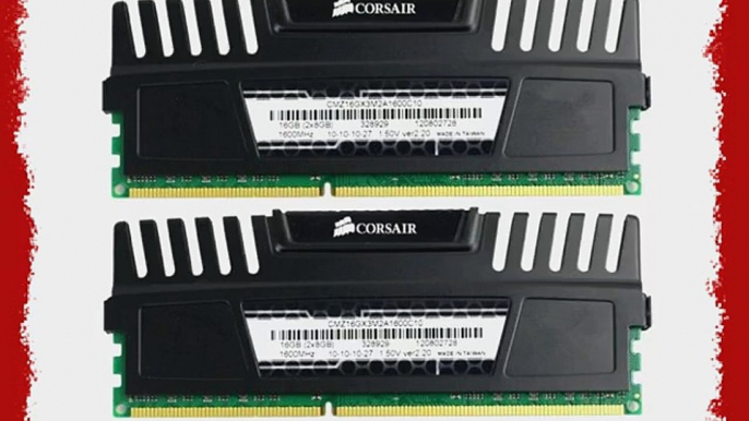 Corsair Vengeance  16GB (2x8GB)  DDR3 1600 MHz (PC3 12800) Desktop Memory (CMZ16GX3M2A1600C10)