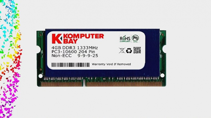 Komputerbay 4GB DDR3 SODIMM (204 pin) 1333Mhz PC3 10600 4 GB with SODIMM Heatsink for extra