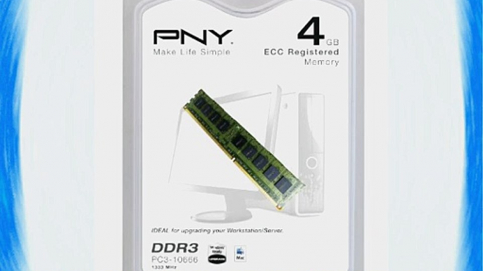 PNY 4 GB PC3-10666 1333 MHz DDR3 240-Pin SDRAM Desktop DIMM ECC - Not a Kit (Single) MD4096SD3-1333-ECC