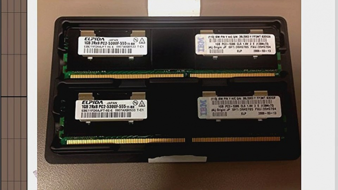 IBM 2GB DDR2 SDRAM Memory Module - 2GB (2 x 1GB) - 667MHz DDR2-667/PC2-5300 - ECC Chipkill