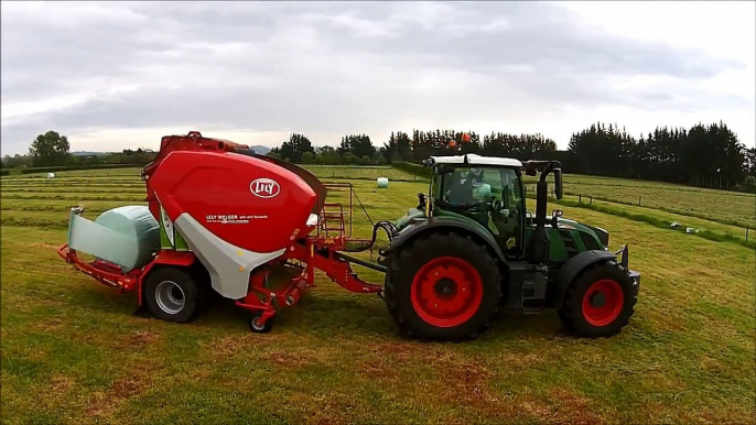 Lely Welger RPC445 Tornado caught by drone in the Waikato New Zealand