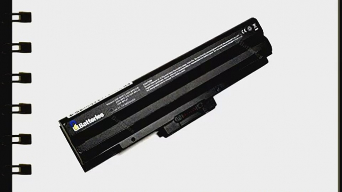 UBatteries Laptop Battery Sony VAIO VGN-CS36MJ - 9 Cell 6600mAh (Black)