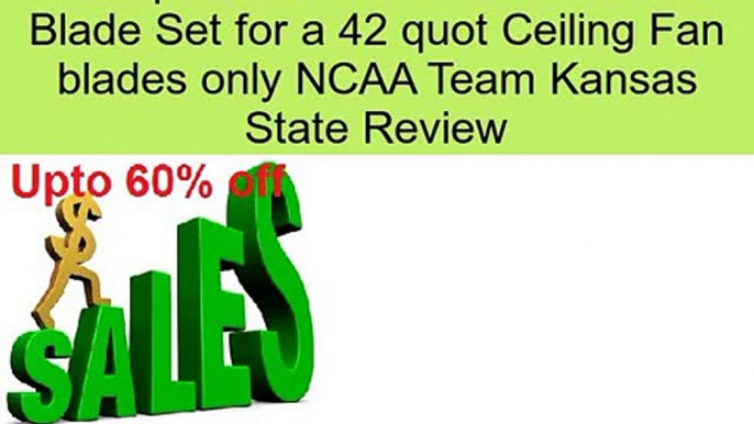 NCAA TeamFanz 5 Blade Set for a 42 quot Ceiling Fan blades only NCAA Team Kansas State Review