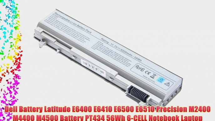 Dell Battery Latitude E6400 E6410 E6500 E6510 Precision M2400 M4400 M4500 Battery PT434 56Wh