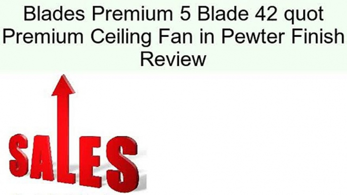 Emerson CF4800PW Pewter with Hand Carved Walnut Blades Premium 5 Blade 42 quot Premium Ceiling Fan in Pewter Finish Review