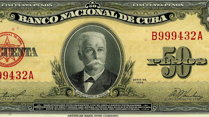 Cuba 1950's Series Banknotes ART Collectibles www.CubaNotables.com