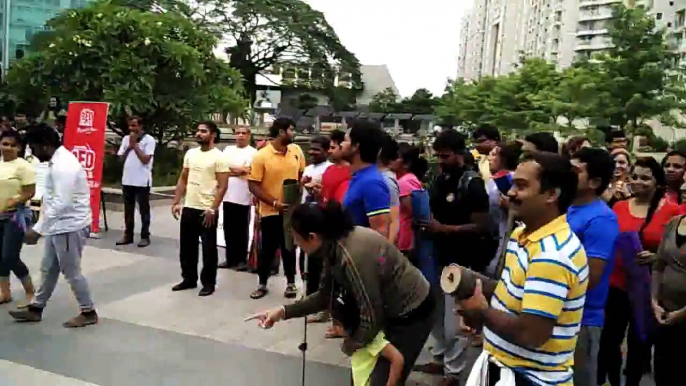 YOGA Flash Mob - Orion Mall,  Brigade Gateway Enclave, Bengaluru by Akshar Power Yoga Academy